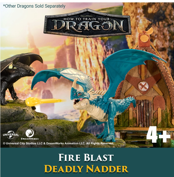 Dreamworks Dragons, Battle Dragons, Fire Blast Deadly Nadder, 10” Action Figure
