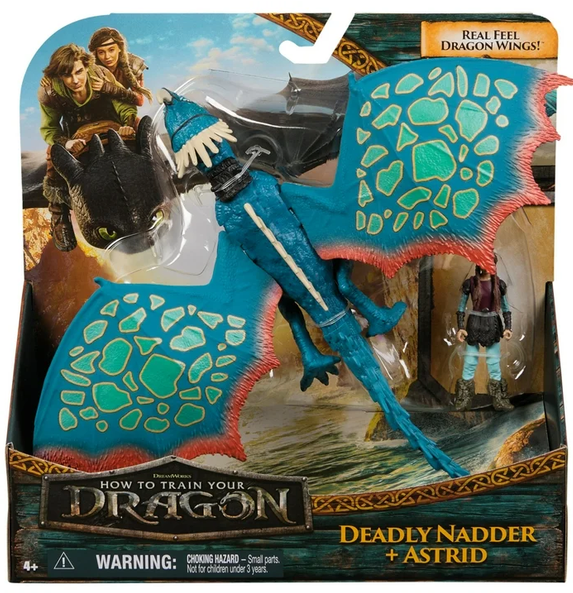 Dreamworks Dragons, How to Train Your Dragon, Deadly Nadder & Astrid, Viking Duo Action Figures, Ages 4+