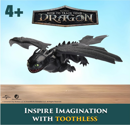 DreamWorks Dragons, How to Train Your Dragon, Toothless 9” Action Figure, Kids Toys for Ages 4 and up