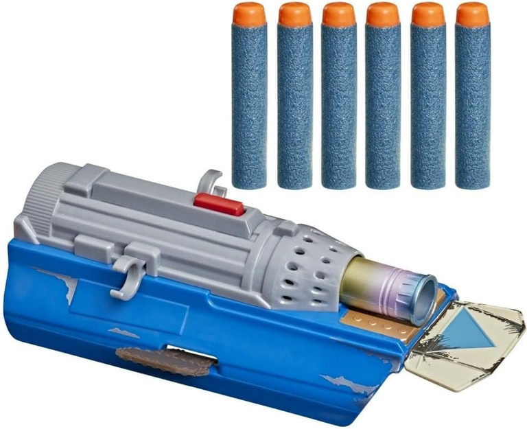 STAR WARS NERF The Mandalorian Rocket Gauntlet, Blaster with 6 NERF Elite Darts, Use with a Costume for Kids, Toys for Boys & Girls Ages 5+ | 6 NERF Elite Darts, Use with Costume, Toys for Boys & Girls