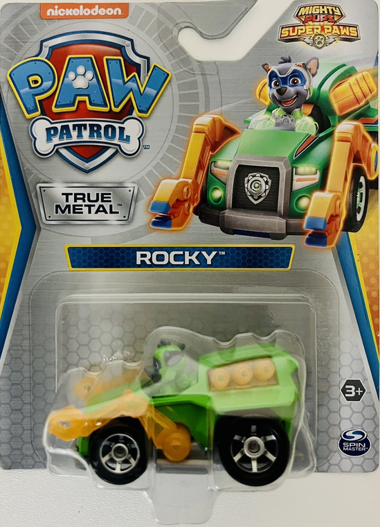 Paw Patrol ROCKY Mighty Pups Super Paws TRUE METAL Die-cast