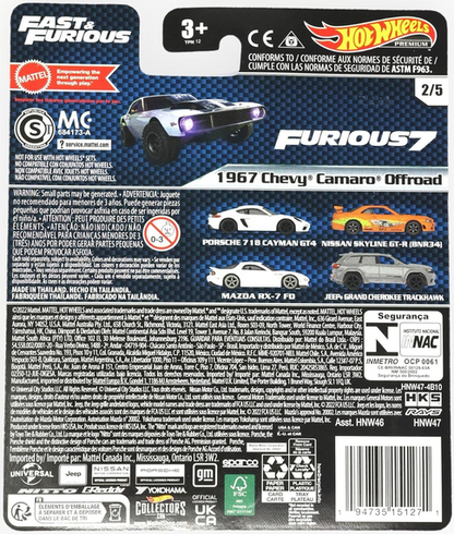 Hot Wheels 1967 Chevy Camaro Offroad, Fast & Furious 2/5