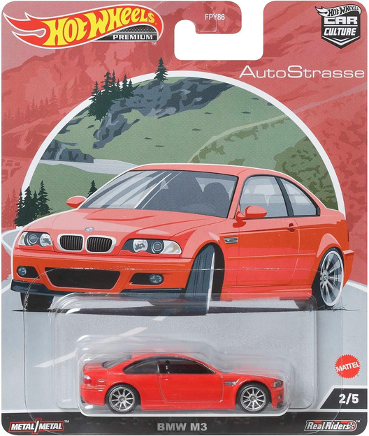 Hot Wheels BMW M3 Red AutoStrasse 2/5 Car Culture Circuit Legends Vehicles