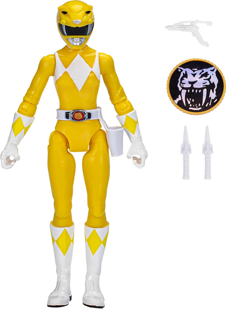 Power Rangers Mighty Morphin Yellow Ranger | Power Rangers Mighty Morphin 6 Inch Action Figure Yellow Ranger
