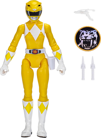 Power Rangers Mighty Morphin Yellow Ranger | Power Rangers Mighty Morphin 6 Inch Action Figure Yellow Ranger