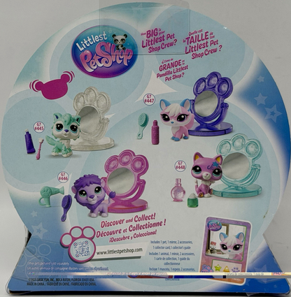 Littlest Pet Shop Get Ready With Me G7 #447 PINK & TEAL FOX Virtual LPS