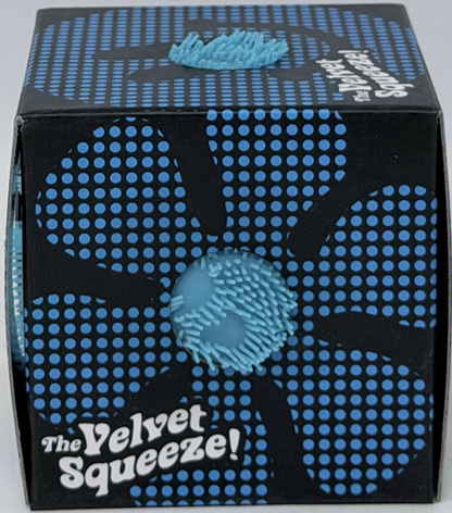 BLUE Needoh FUZZ BALL Flower Power Nee Doh Squish Stress Ball NEE-DOH Fuzzball