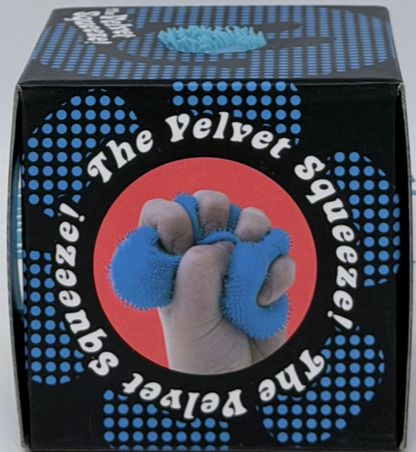 BLUE Needoh FUZZ BALL Flower Power Nee Doh Squish Stress Ball NEE-DOH Fuzzball