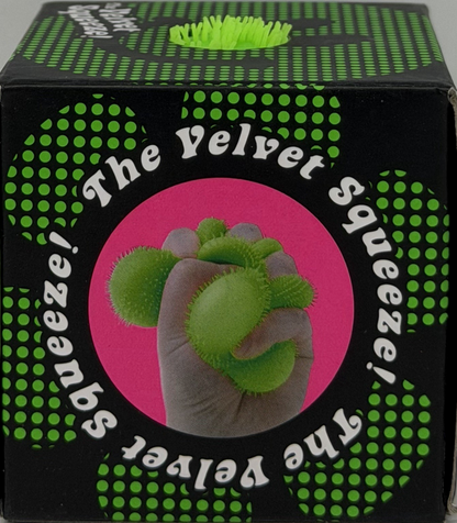 GREEN Needoh FUZZ BALL Flower Power Nee Doh Squish Stress Ball NEE-DOH Fuzzball