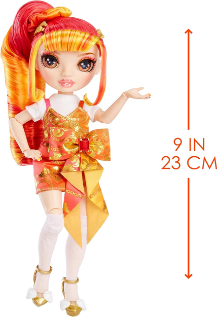 Rainbow High Junior High Special Edition Laurel De’Vious - 9" Red and Orange Posable Fashion Doll with Accessories and Open/Close Soft Backpack. Great Toy Gift for Kids Ages 4-12