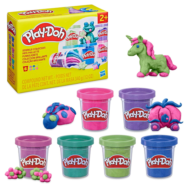 Play-Doh 6 Pack Sparkle Collection Arts and Crafts Toys, Boys and Girls, Ages 3+