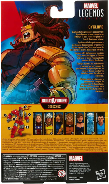 Marvel Cyclops Legends Series 6-inch Scale Action Figure Toy Premium Design, 1 Figure, and 1 Build-A-Figure Part | Marvel Legends X-Men 6 Inch Action Figure BAF Colossus
