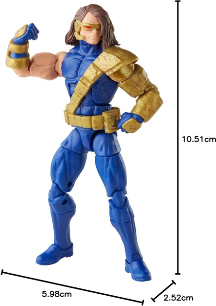 Marvel Cyclops Legends Series 6-inch Scale Action Figure Toy Premium Design, 1 Figure, and 1 Build-A-Figure Part | Marvel Legends X-Men 6 Inch Action Figure BAF Colossus
