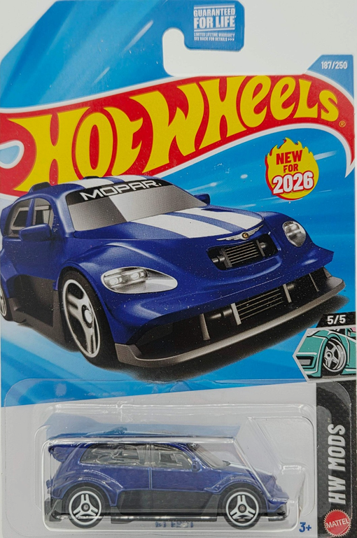 Hot Wheels Blue PT Fast 187/250 HW Mods 5/5 Die-Cast Car
