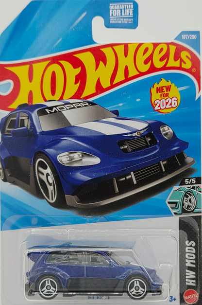 Hot Wheels Blue PT Fast 187/250 HW Mods 5/5 Die-Cast Car