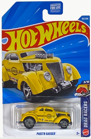 Hot Wheels Pass'n Gasser Yellow 102/250 Drag Racers Series 3/10