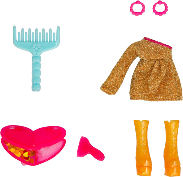 VIP Girls Hair Makeover Quinn Fashion Doll with 11" Colorful Long Styling Hair and 5 Accessories Fashion Toy, Girls and Boys Ages 5 and Up, 10 Inch Doll