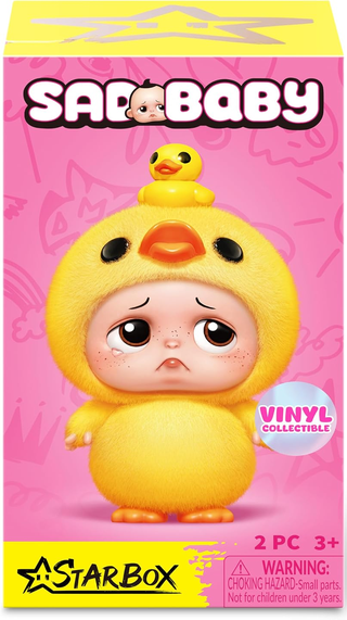 STARBOX Sad Baby Animals Immersive unboxing; palm-sized vinyl figures; 8 to collect + 1 super rare (1-in-128)