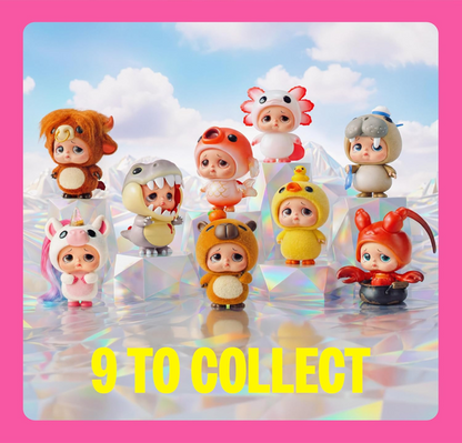 STARBOX Sad Baby Animals Immersive unboxing; palm-sized vinyl figures; 8 to collect + 1 super rare (1-in-128)
