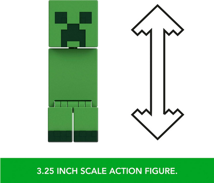 Mattel Minecraft Action Figure & Accessories 2-Pack with Creeper in 3.25-inch Scale, Collectible Toy Set