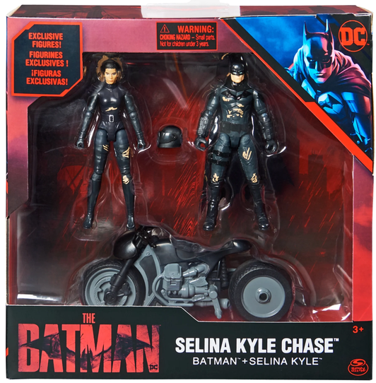 DC Comics Batman and Selina Kyle Chase Pack with 2 Figures and Bike