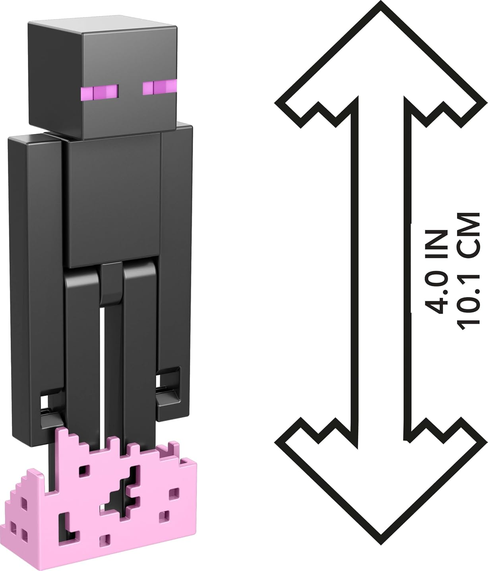 Minecraft Action Figures & Accessories Set, 3.25-inch Scale Collectible Toys with Pixelated Design