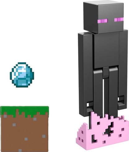 Minecraft Action Figures & Accessories Set, 3.25-inch Scale Collectible Toys with Pixelated Design