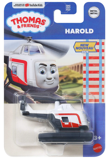 Thomas & Friends HAROLD by Fisher Price Die-Cast Push-Around Toy Train Engine