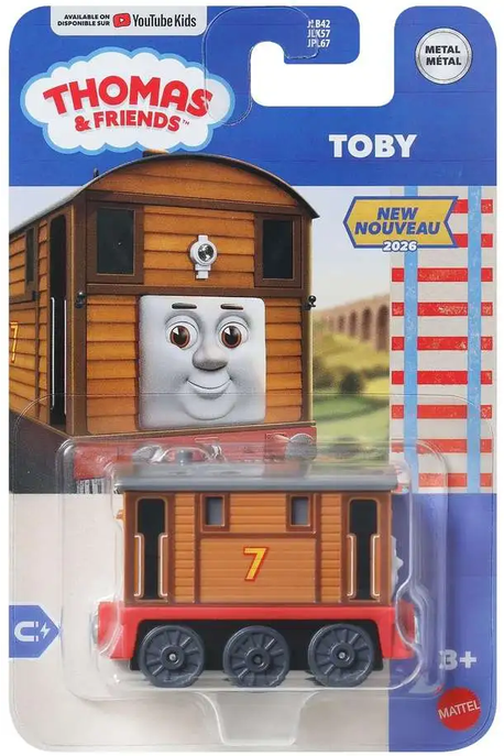 Thomas & Friends TOBY by Fisher Price Die-Cast Push-Around Toy Train Engine