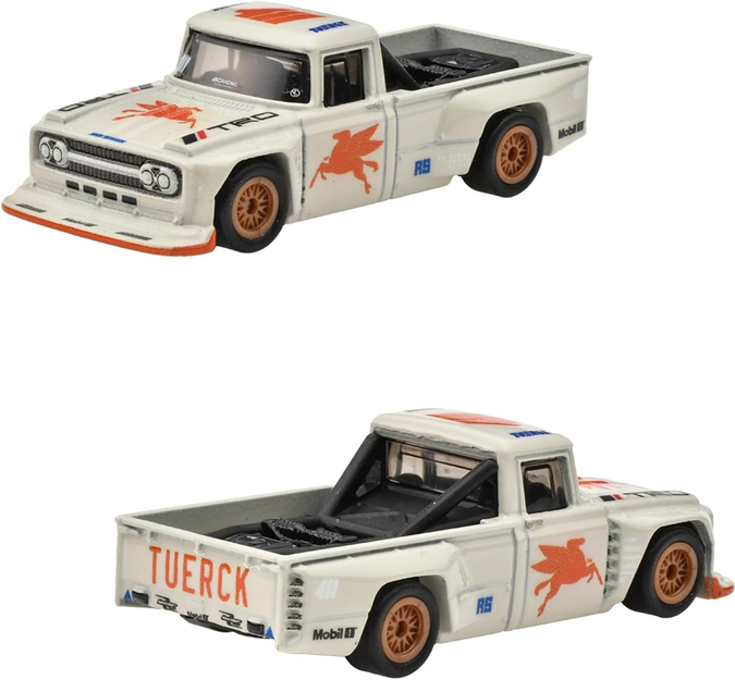 Hot Wheels Premium Collector Set, 4 Die-Cast Vehicles, Speed Waze, Classic Hydroplane, Citroen H Van, Toyota Stout Drift Truck