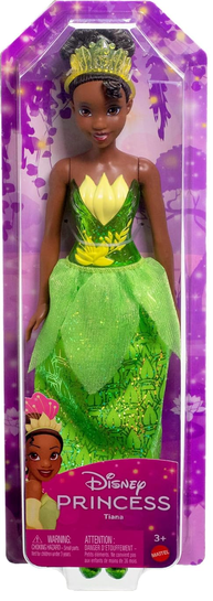 attel Disney Princess Tiana Doll in Sparkling Fashion with Removable Skirt, Tiara and Shoes, Posable & Collectible, Inspired by Movie