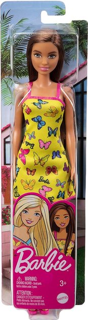 Barbie Doll Yellow Dress w/Butterflies