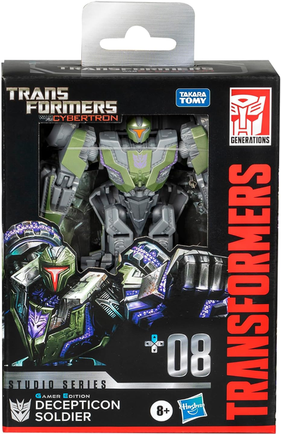 Transformers Toys Studio Series Deluxe War for Cybertron 08 Gamer Edition Decepticon Soldier, 4.5-inch Converting Action Figure, 8+