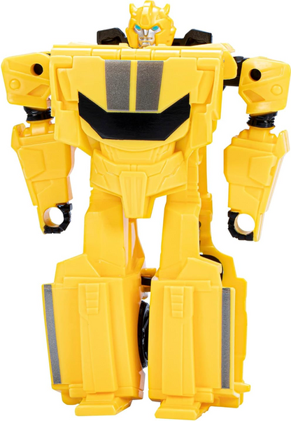 Transformers Toys EarthSpark 1-Step Flip Changer Bumblebee 4-Inch Action Figure, Robot Toys for Ages 6 and Up