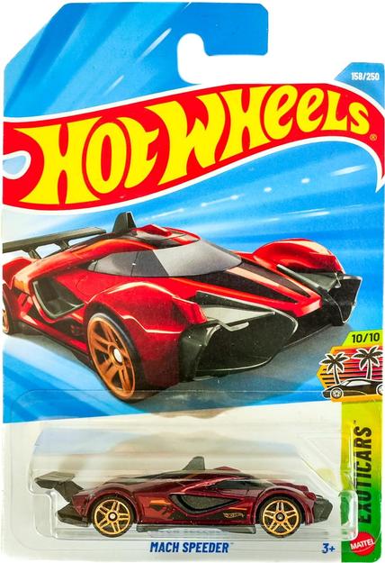 Hot Wheels Mach Speeder Red 158/250 Exoticars 10/10 1:64