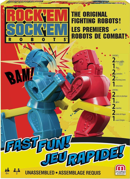Rock 'Em Sock 'Em Robots Boxing Game for 2 Players Ages 6 Years and Older
