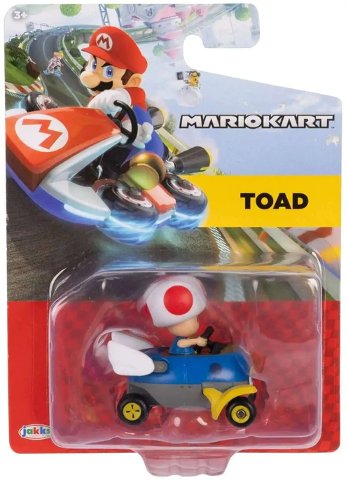 World of Nintendo Mario Kart 8 Tape Racer Toad Vehicle [Biddybuggy]
