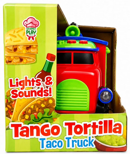 Gourmet Play Tango Tortilla Taco Truck Toy with Lights & Sounds, Friction Powered