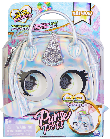 Purse Pets Micros, Narwow Narwhal with Eye Roll Feature