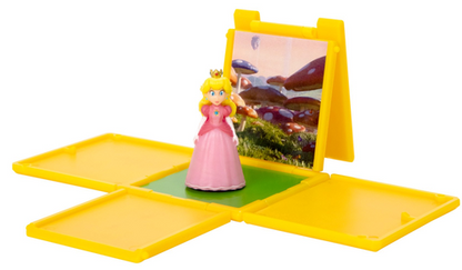 Super Mario Bros Movie Mini Princess Peach Action Figure, with Question Block (1.25")
