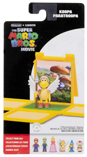 The Super Mario Bros. Movie 1.25 inch Mini Koopa Paratroopa Figure with Question Block