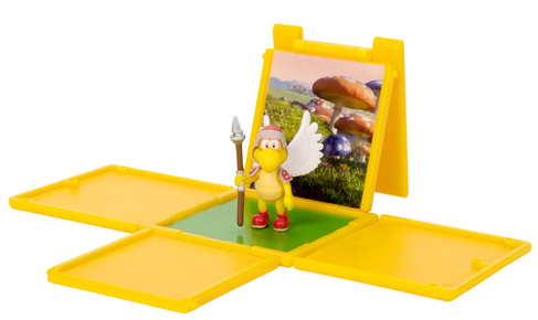 The Super Mario Bros. Movie 1.25 inch Mini Koopa Paratroopa Figure with Question Block