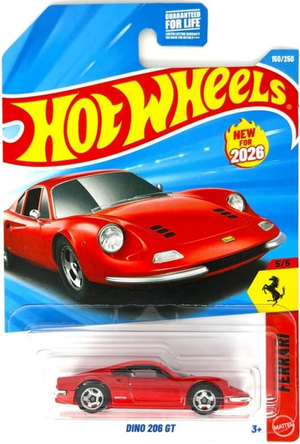 Hot Wheels Dino 206 GT [Red] 150/250 Ferrari 5/5