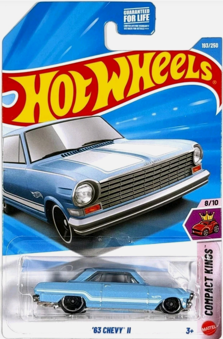 Hot Wheels '63 Chevy II Light Blue 193/250 Compact Kings 8/10