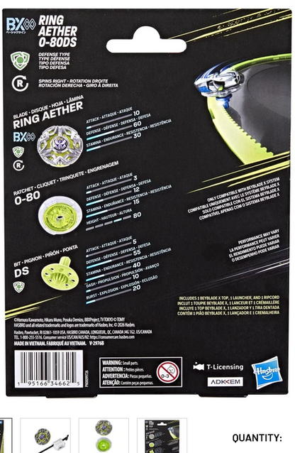 HASBRO Heavens Ring Aether 0-80DS Beyblade X Starter BX-50 01