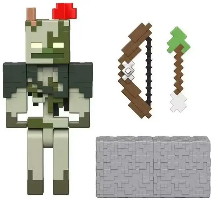 Minecraft Redstone Charged Bogged Action Figure 6+ Years