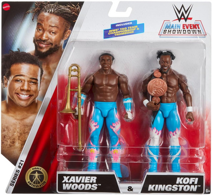 WWE Wrestling Main Event Showdown Series 21 Kofi Kingston & Xavier Woods Action Figure 2-Pack