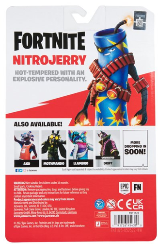 Fortnite Nitrojerry Solo Mode - 4 inch Articulated Figure with Sparklaxe Accessory