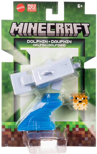 Minecraft Dolphin Action Figure & Accessories Set, 3.25-inch
