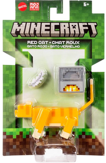 Minecraft Red Cat Action Figure & Accessories Set, 3.25-inch